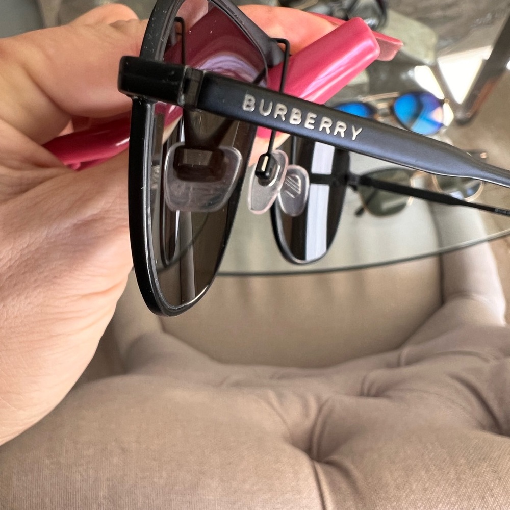 AUTHENTIC Burberry Sunglasses . Metal Frames. Black on Black -unisex. Perfect.
